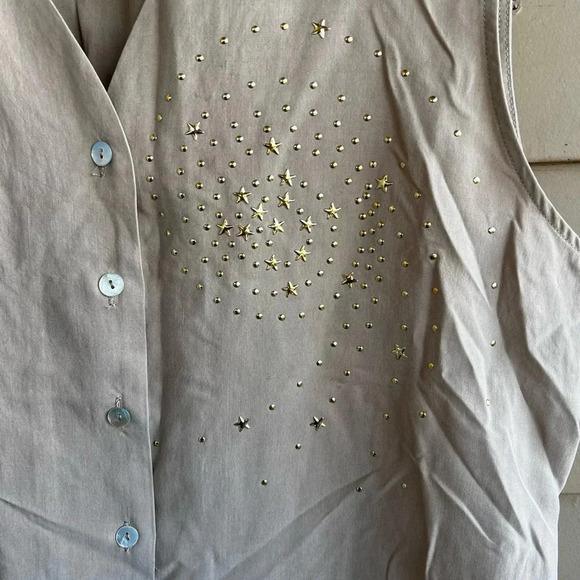 Silkland Beige Vest - Size 12 - Neutral, Stars - Picture 2 of 4